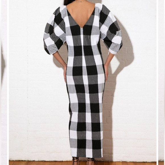 NWT MARA HOFFMAN GRACEN DRESS PLAID ALDER XS - Picture 4 of 9